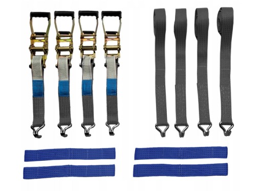 Чорні 2-ТОЧКОВІ ремені, синій гумовий ремінь 4T-3M