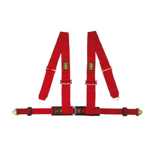 OMP Racing 4point ECE Belts red!
