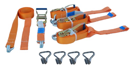 Транспортні ремені для евакуаторів Ремені безпеки для евакуаторів 3-х точкові гаки 5T/3M/50mm