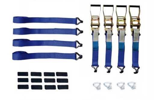 Транспортні ремені Евакуатори Причепи 3POINT 4T 50 мм 4% Cube Blue 3 гачки
