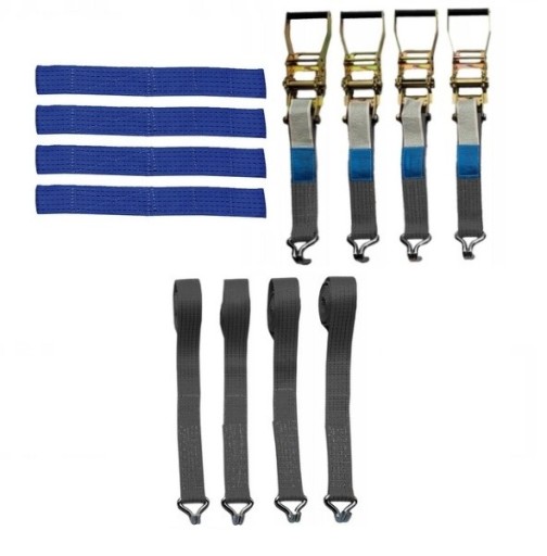 Ремені з підтяжками вузькі гачки двопалі 4T 3M 50mm 4% чорні двопалі