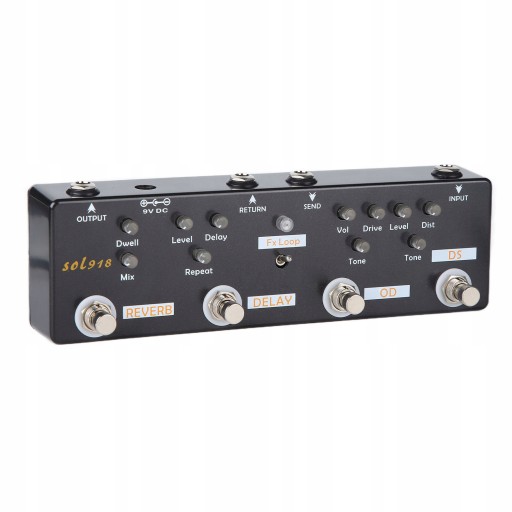 Педаль ефектів для гітари 5 режимів Reverb Delay Fx