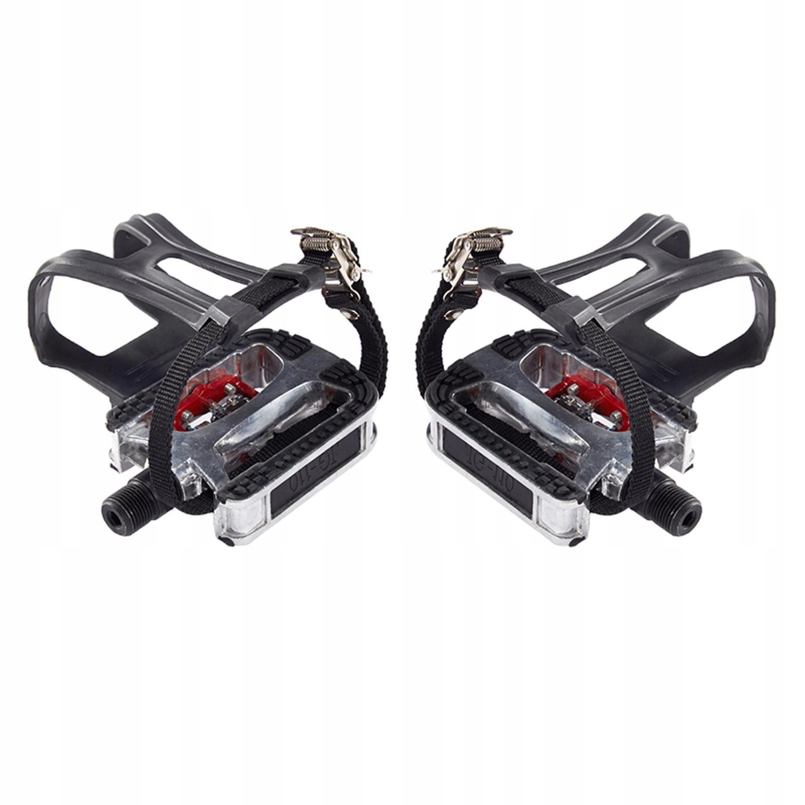 Велосипедная педаль с ремнями и зажимами для пальцев