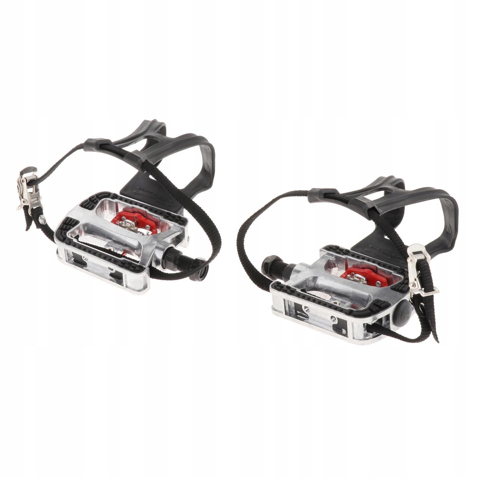 Велосипедна педаль з ременями і затискачами для пальців