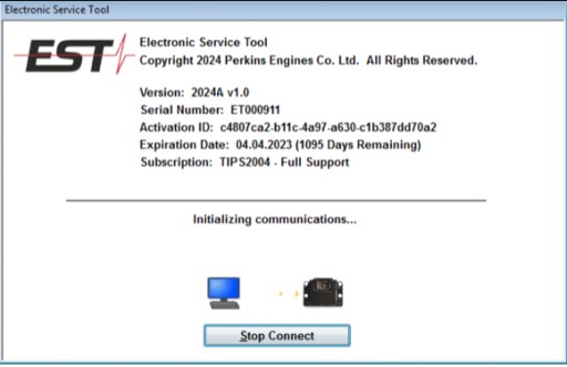 Perkins EST 2024A – диагностический инструмент