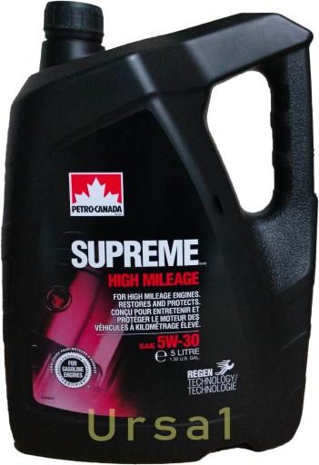 Petro-Canada SUPREME High Mileage 5W30 5L - официальный дистрибьютор
