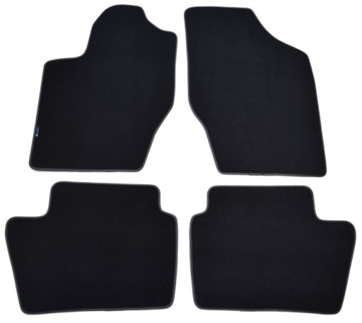 Пежо 307 2001-2007 гг. Коврики велюровые черные - Platinum.