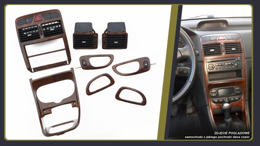 Peugeot 307 декоры украшения декоративные планки интерьер дерево деревянный