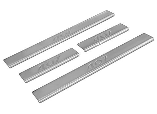 Peugeot 407 04-11 накладки на пороги хром тюнинг