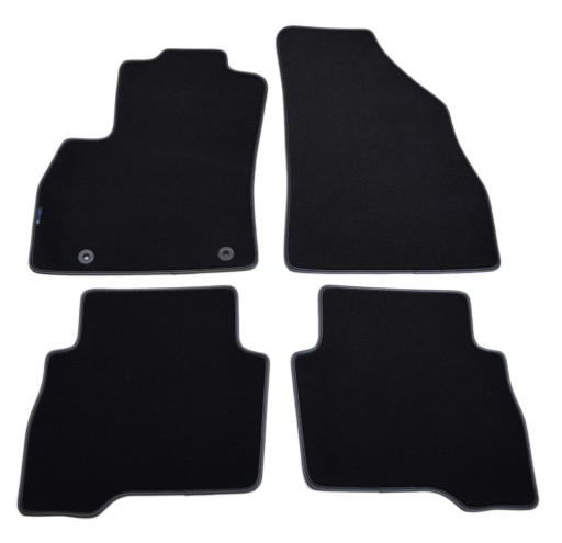 Пежо Биппер 5-местный с 2008 года Коврики велюровые черные - Platinum.