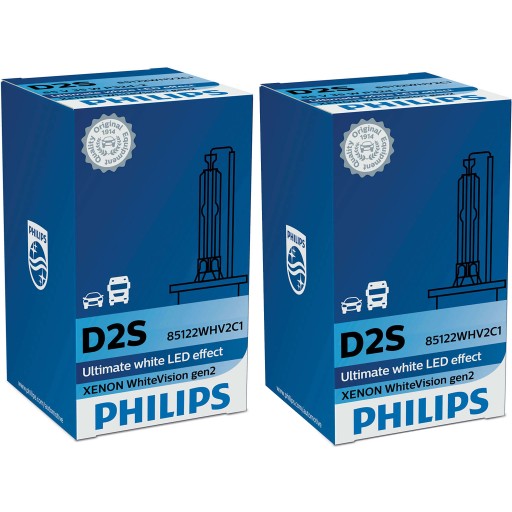 85122WHV2C1 - Philips D2S White Vision ксеноновая нить 5000K