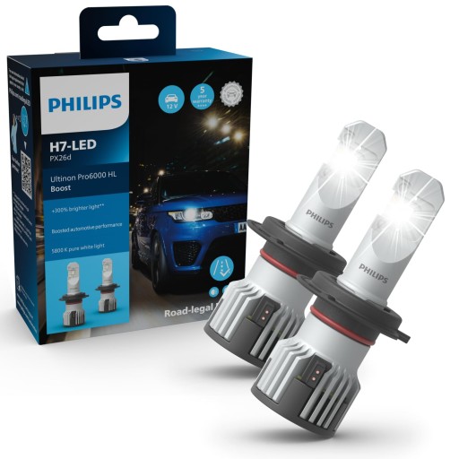 Philips Ultinon Pro6000 Boost H7-LED лампа с разрешением дорожного движения 2шт.