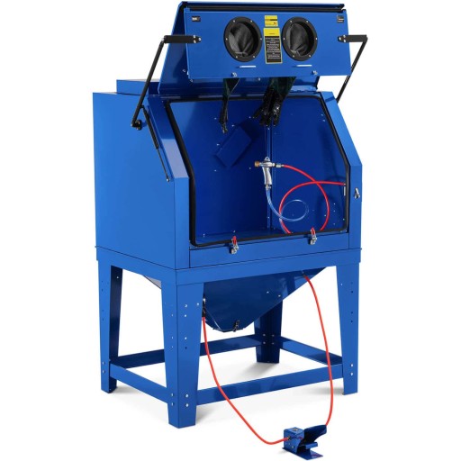 Піскоструминна кабіна під тиском з освітленням і ножною педаллю 990 л -ддд