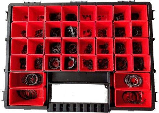 Внутренние и наружные кольца Seger, набор 585 шт.