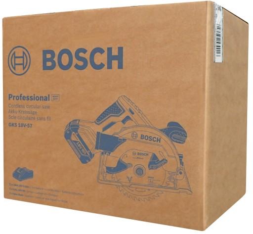 Пила циркулярна Bosch GKS 18V-57 + 5.0Ah