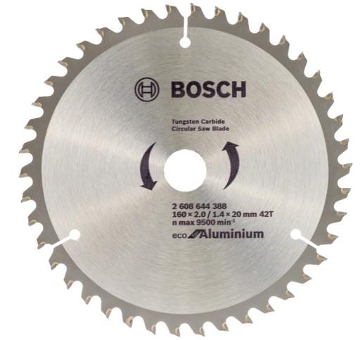 Пила циркулярна по алюмінію 160 х 20мм 42 зуба Пильний диск ECO BOSCH