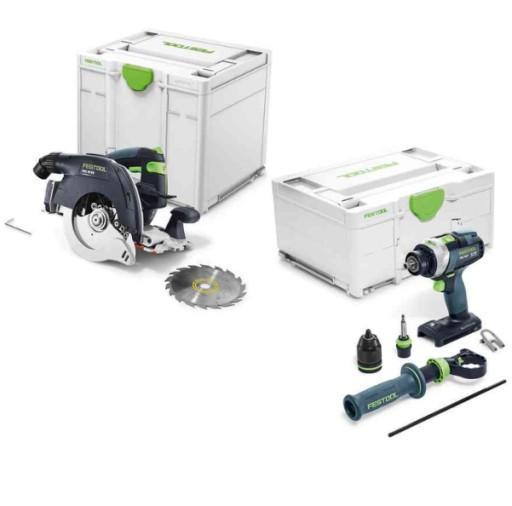 Ручная пила Aku HKC 55 Basic, дрель/шуруповерт TPC 18 FESTOOL