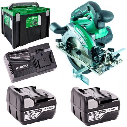 Пила циркулярна 18V 165mm BL 2x5Ah HiKOKI C18DBAL WPZ валіза HSC IV