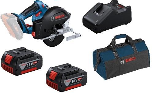 Пила циркулярна BOSCH GKM 18V-50+2X4.0Ah+GAL18V