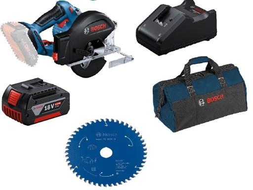 Пила циркулярна BOSCH GKM 18V-50+4.0Ah+GAL18V