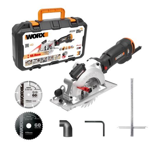 Дисковая пила WORX WX437, 800 Вт, полотно 120 мм.