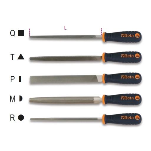 Напильники полукруглые с ручкой 250 мм, 1719bma10 / M Beta