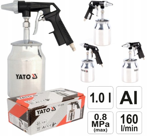 Пескоструйный пистолет с баком YT-2376