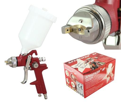 Краскораспылитель SPEEDWAY HP, сопло 2,0 мм, верхний бак 600 мл