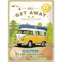 Постер 30 x 40 см VW Bulli - Let Get Away знак Volkswagen T1