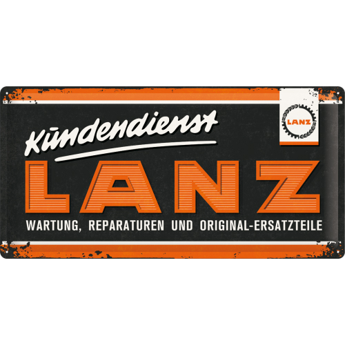 Оловянный плакат 25x50cm Lanz-логотип ретро подарок