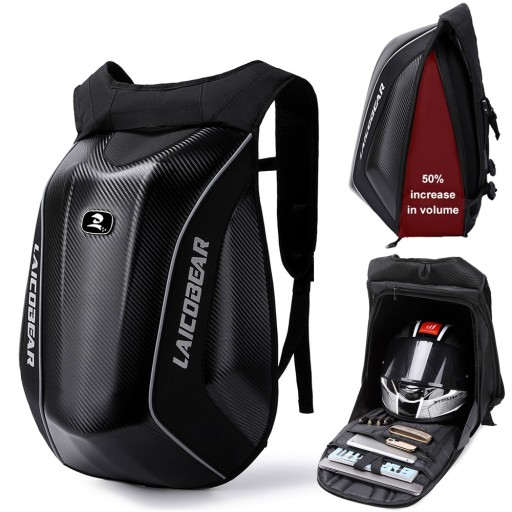 LAICOBEAR мотоцикл ноутбук рюкзак большой емкости углерода водонепроницаемый для шлема