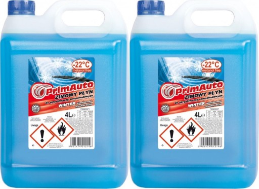 Зимняя жидкость для омывателя лобового стекла 4л PrimAuto x 2 шт.