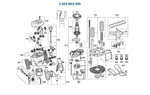 Фундаментная плита фрезерного станка BOSCH POF 1100 AE 000