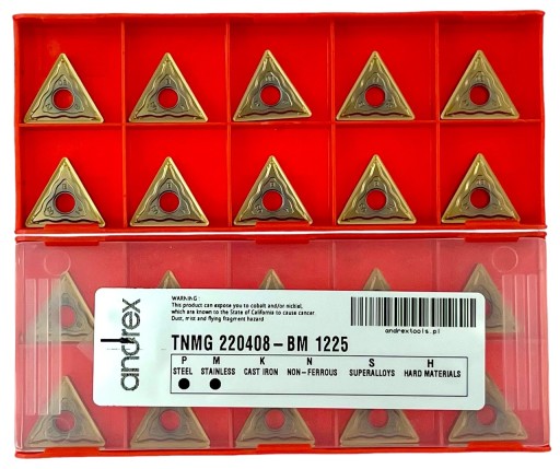 Твердосплавні вставки TNMG 220408 BM 1225 СТАЛЬ, НЕРЖАВІЮЧА НЕРЖАВІЮЧА