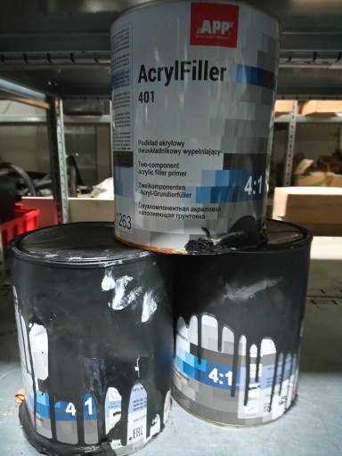 2K заполняющая грунтовка BLACK 4л + отвердитель 1л APP AcrylFiller 401 4:1