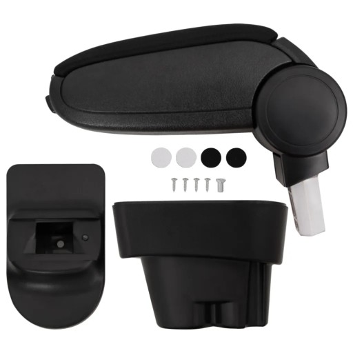 Подлокотник для автомобиля, черный, 12x36x(33,5-48) см, ABS