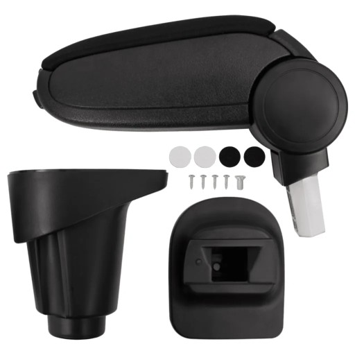 Подлокотник для автомобиля, черный, 14x35x(37-53) см, ABS