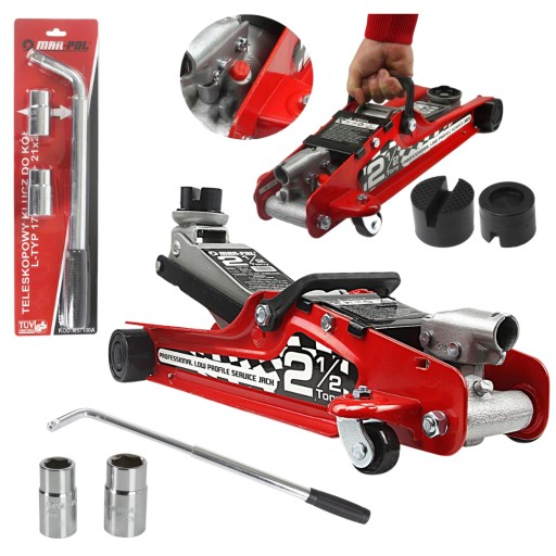 ŻABA Car Lift Low Profile Point Jack 2.5T + КЛЮЧ