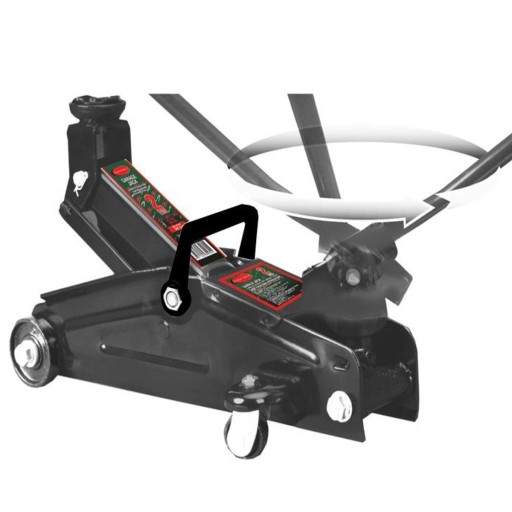 Гідравлічний домкрат жабка 2Т з поворотною ручкою + гума Rockforce