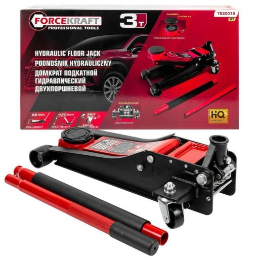 Низькопрофільний двопоршневий гідравлічний розсувний підйомник Forcekraft 3T