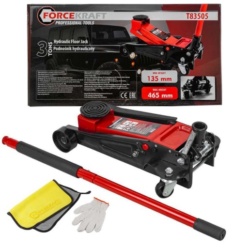 Гидроподъемник, крестовина, резиновый домкрат, низкий, 3т, 2-поршневой