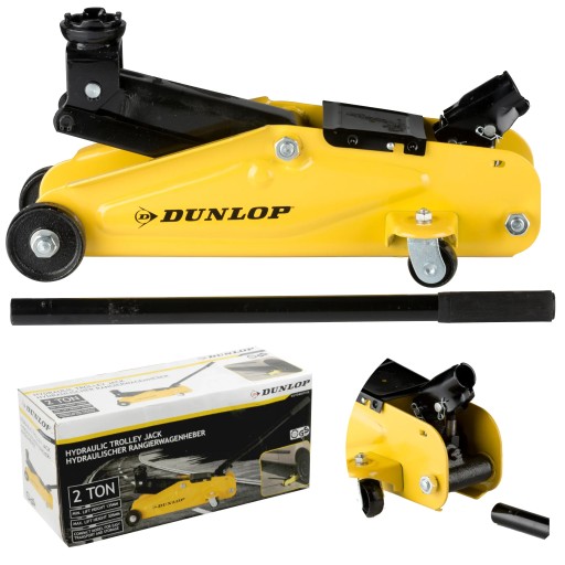 Автопідйомник гідравлічний, домкрат низький жабка на колесах DUNLOP 2T