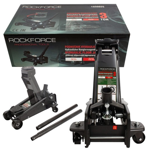 Автопідйомник гідравлічний, домкрат жабка, вантажопідйомність: 3т, гума