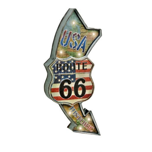 Світлова 3D табличка US Route 66 LED, подарунок, хіт, декор