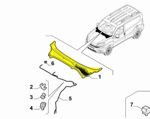 735608355 - Лобовое стекло Fiat Doblo 2009- 2015-