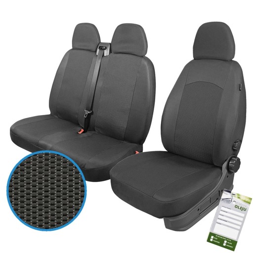 Кастомные чехлы на сиденья Renault Trafic 2001 2013 2012 2011 2010 2009 2008 2007