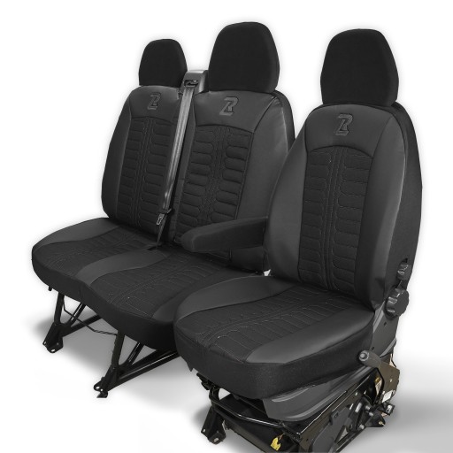 TORNADO DUCATO BOXER JUMPER MOVANO C 1+2 черные кожаные чехлы на сиденья