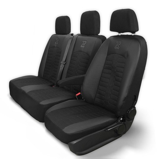 Чехлы на сиденья TORNADO на Mercedes Sprinter 3 с 2018 г.в. 1+2 черные обычные