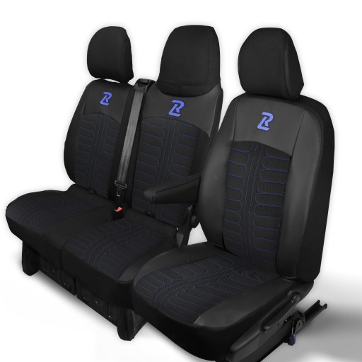 Чохли на сидіння TORNADO TRAFIC 3 VIVARO B TALENTO 1+2 Чорно-сині