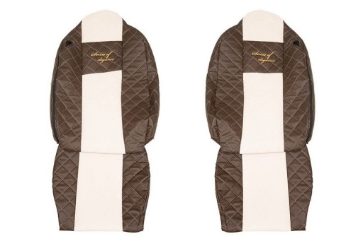 Чехлы на сиденья (коричневый/шампань, экокожа F-CORE FX11 BROWN/CHAMP